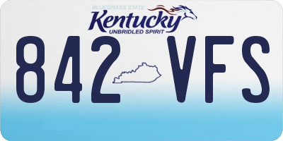 KY license plate 842VFS