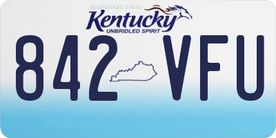 KY license plate 842VFU