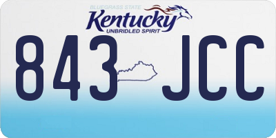 KY license plate 843JCC