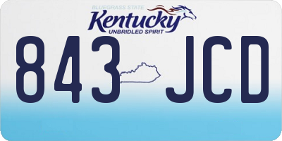 KY license plate 843JCD