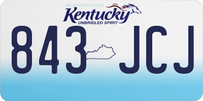 KY license plate 843JCJ