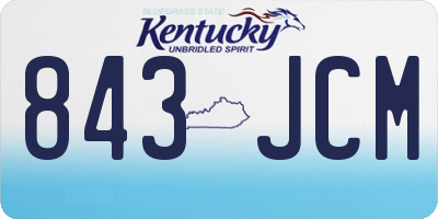 KY license plate 843JCM