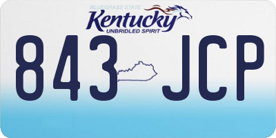 KY license plate 843JCP