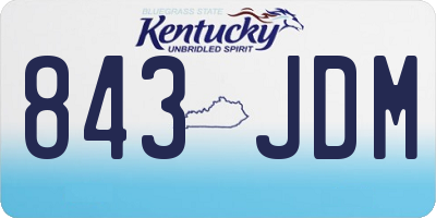 KY license plate 843JDM