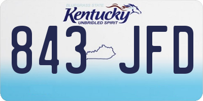 KY license plate 843JFD