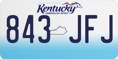 KY license plate 843JFJ