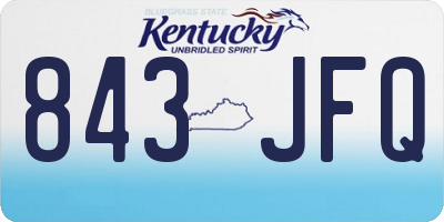 KY license plate 843JFQ
