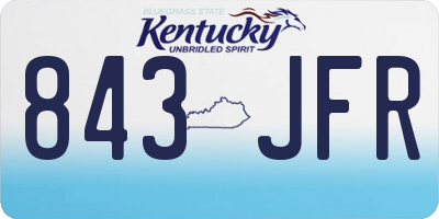 KY license plate 843JFR