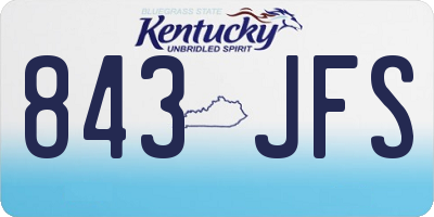 KY license plate 843JFS