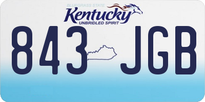 KY license plate 843JGB