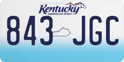 KY license plate 843JGC