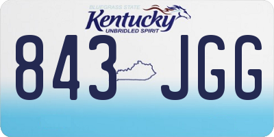 KY license plate 843JGG