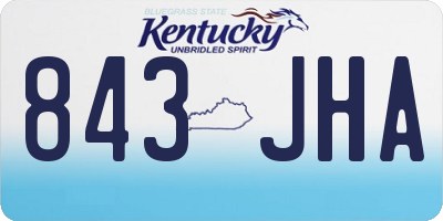 KY license plate 843JHA