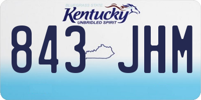 KY license plate 843JHM