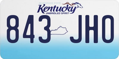 KY license plate 843JHO