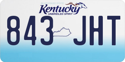 KY license plate 843JHT