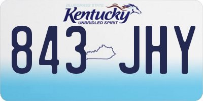 KY license plate 843JHY