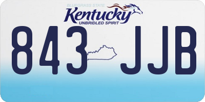 KY license plate 843JJB