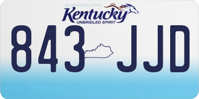 KY license plate 843JJD
