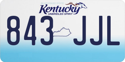 KY license plate 843JJL