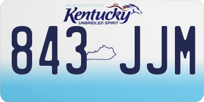 KY license plate 843JJM