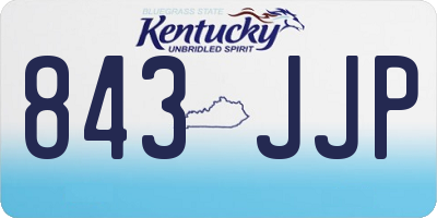 KY license plate 843JJP
