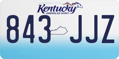 KY license plate 843JJZ