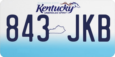 KY license plate 843JKB