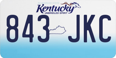 KY license plate 843JKC