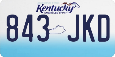 KY license plate 843JKD