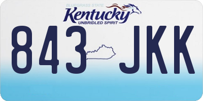 KY license plate 843JKK