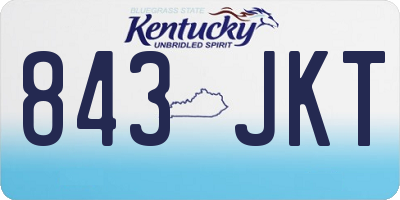 KY license plate 843JKT