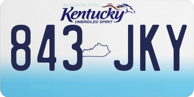 KY license plate 843JKY