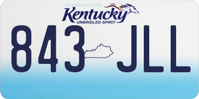 KY license plate 843JLL