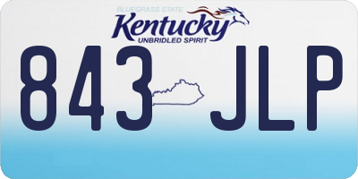 KY license plate 843JLP
