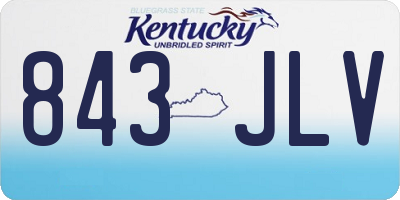 KY license plate 843JLV
