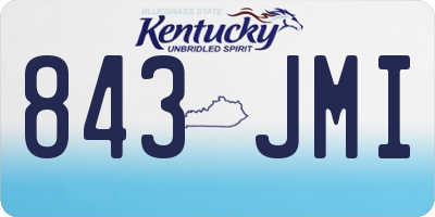 KY license plate 843JMI