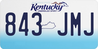 KY license plate 843JMJ