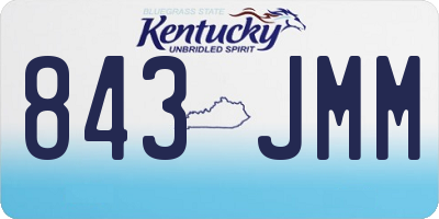 KY license plate 843JMM