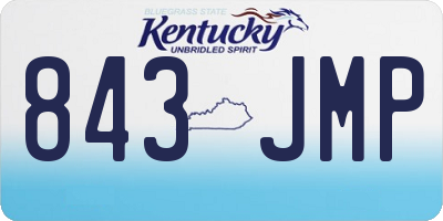 KY license plate 843JMP