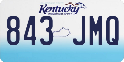 KY license plate 843JMQ