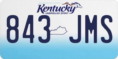 KY license plate 843JMS