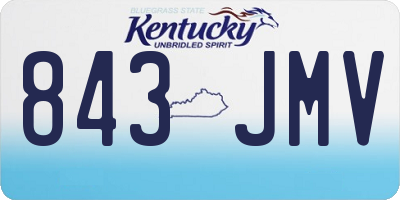 KY license plate 843JMV