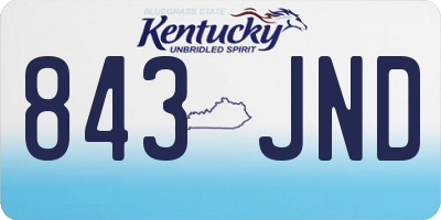 KY license plate 843JND