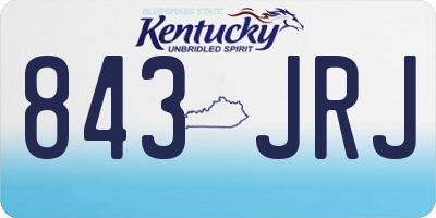 KY license plate 843JRJ