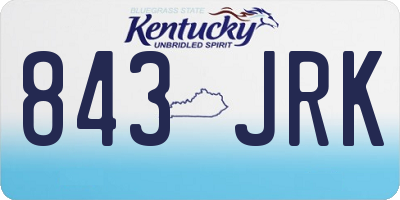 KY license plate 843JRK