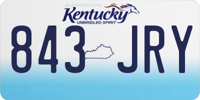 KY license plate 843JRY