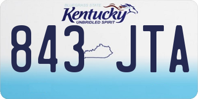 KY license plate 843JTA