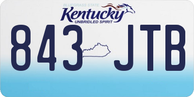 KY license plate 843JTB