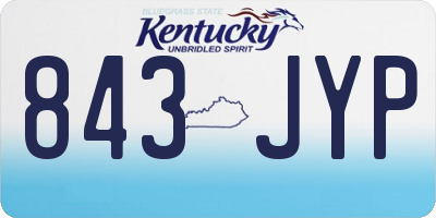 KY license plate 843JYP